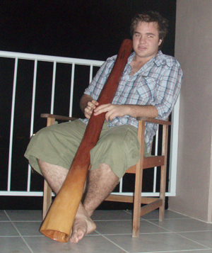 Nathan with digeridoo